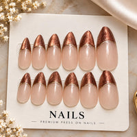 Semi-Handmade French Chrome Nails