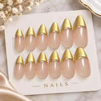 Semi-Handmade French Chrome Nails