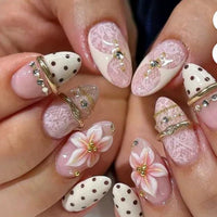 1 stick 3D Flower Chrome Nails