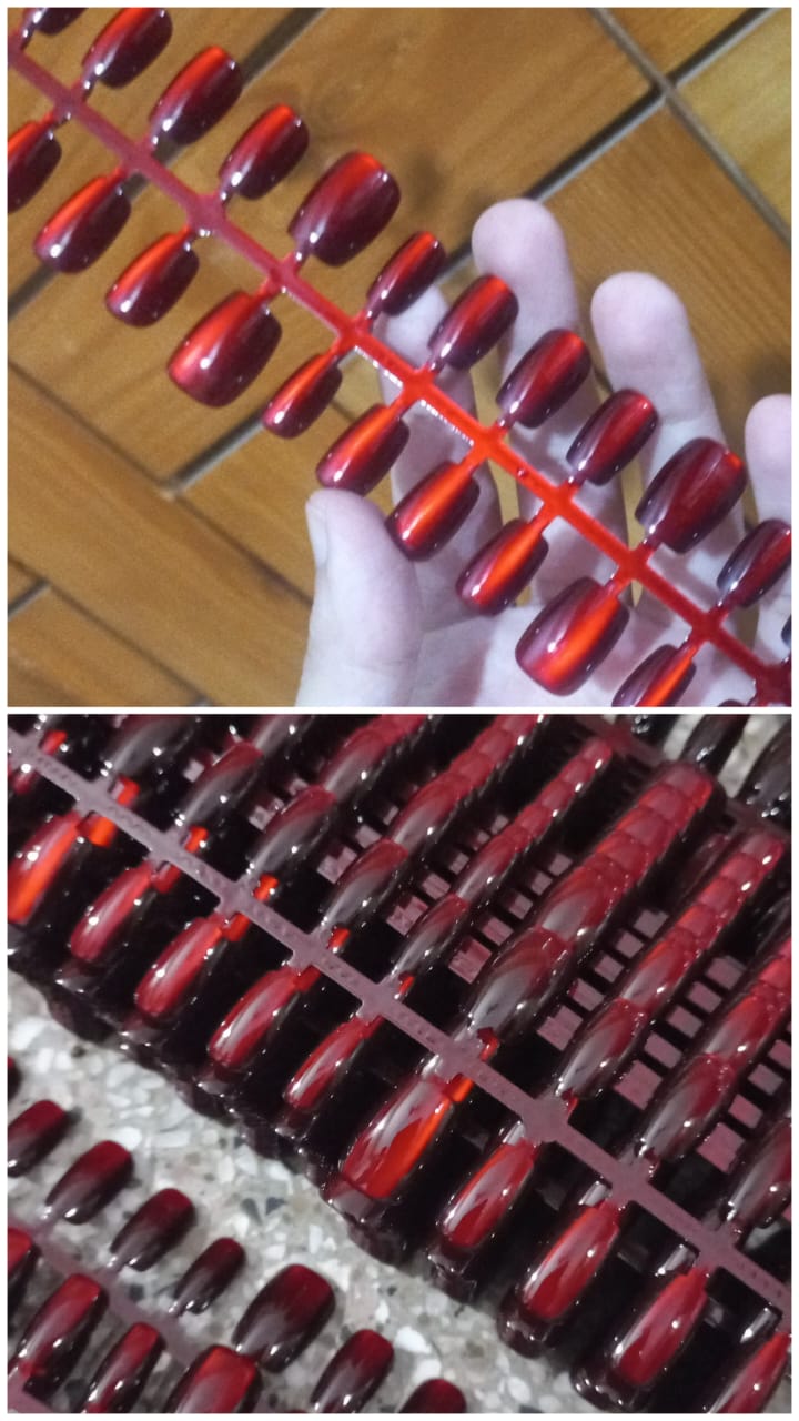 Short Square Red Cateye