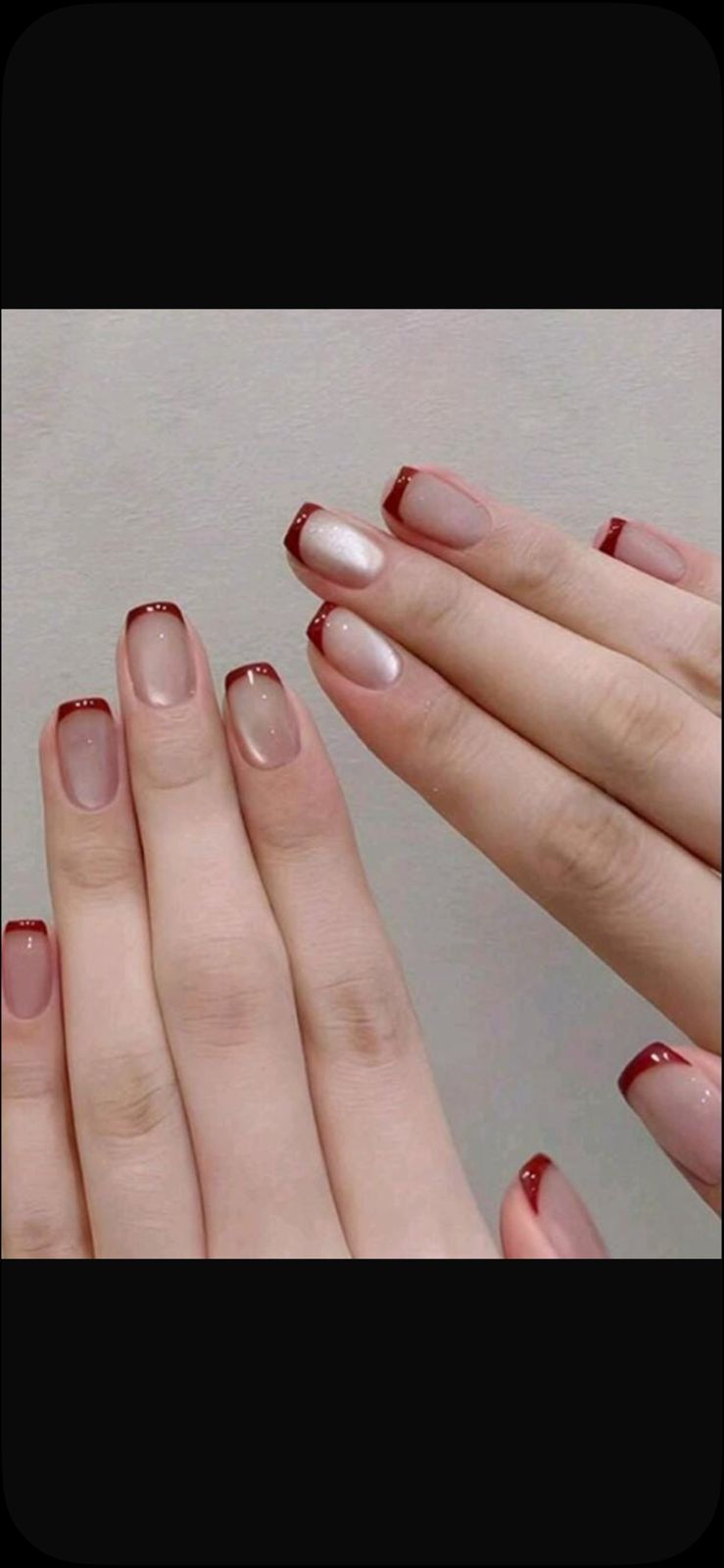 French Cat Eye Nails