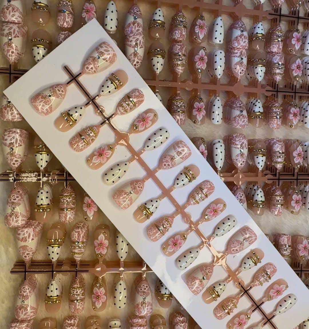 1 stick 3D Flower Chrome Nails