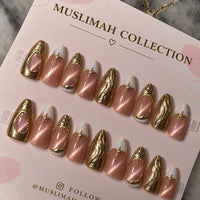 French Cateye  Chrome Nails